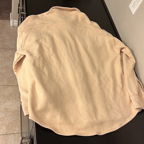 Aritzia Wilfred Free 100% Organic Cotton The Ganna Shaket, tan , oversized S - Picture 13 of 13